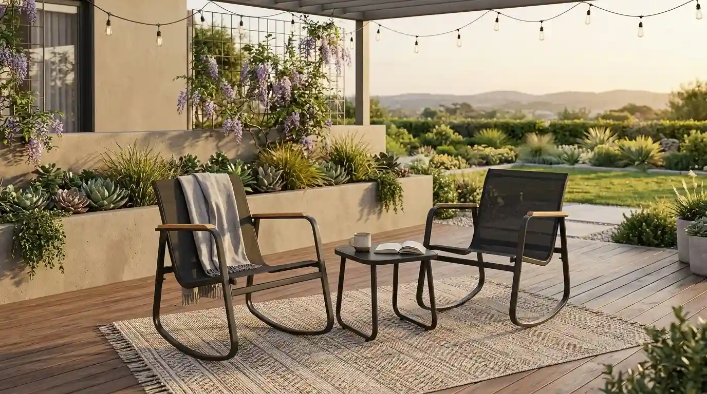 Aiho outdoor patio furniture showroom with premium wicker sectional sets